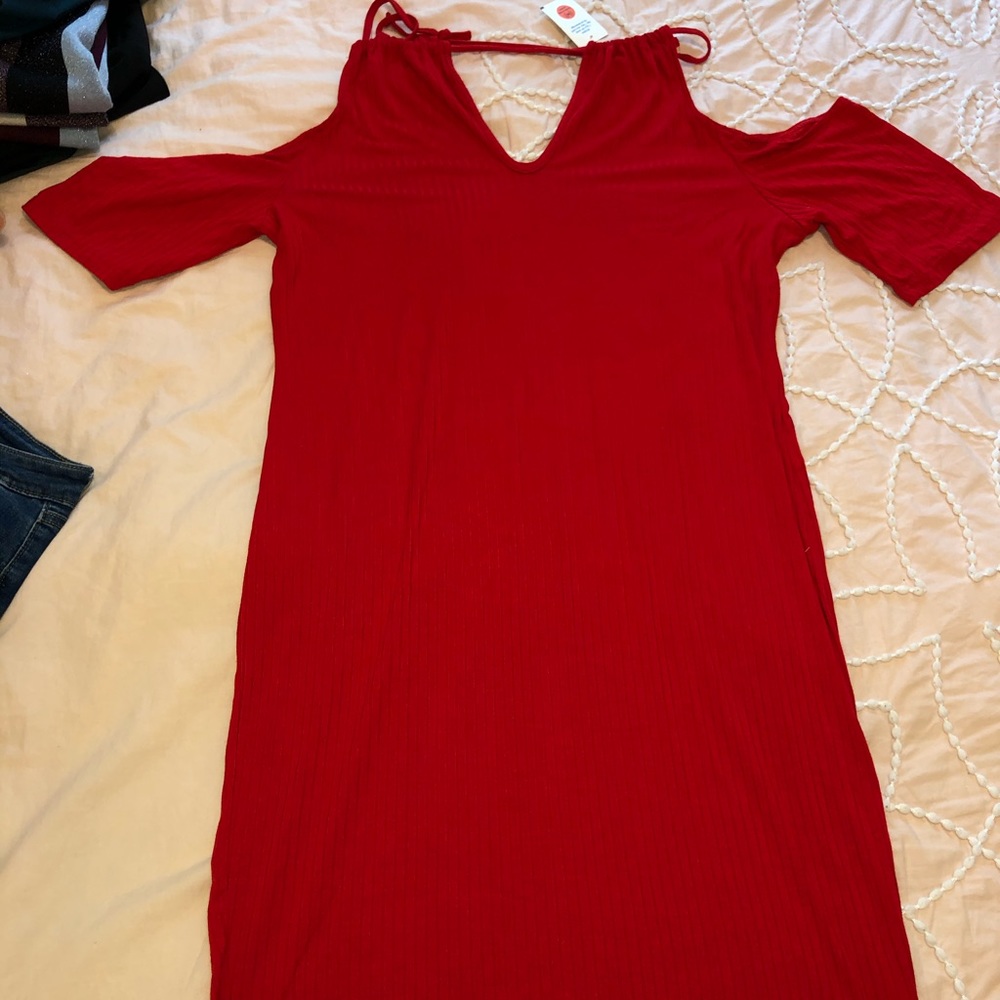Cold Shoulder Midi Dress (Bodycon)